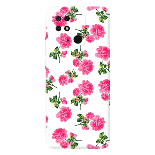 Xiaomi Poco C40 Roses White Transparent Silicone TPU Θήκη
