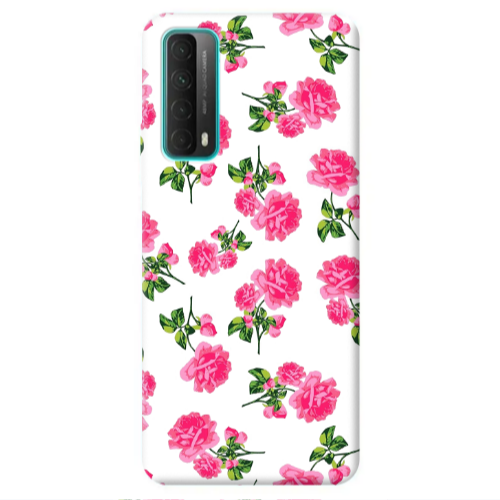 Huawei P Smart 2021 Roses White Transparent Silicone TPU Θήκη