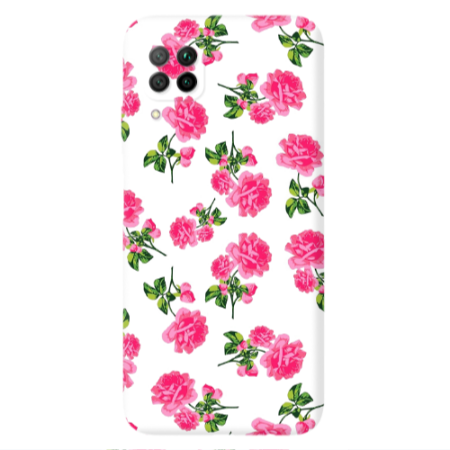Huawei P40 Lite Roses White Transparent Silicone TPU Θήκη