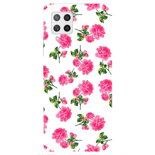 Samsung A42 5G Roses White Transparent Silicone TPU Θήκη