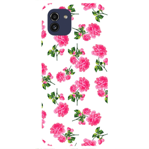 Samsung A03 Roses White Transparent Silicone TPU Θήκη