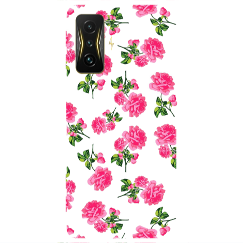 Xiaomi Poco F4 Gt Roses White Transparent Silicone TPU Θήκη