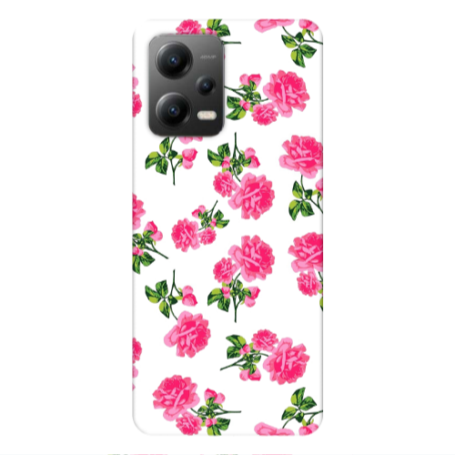 Xiaomi Poco X5 Roses White Transparent Silicone TPU Θήκη