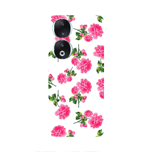 Honor 90 5G Roses White Transparent Silicone TPU Θήκη