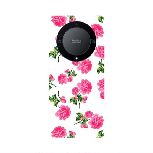 Honor Magic5 Lite 5G Roses White Transparent Silicone TPU Θήκη