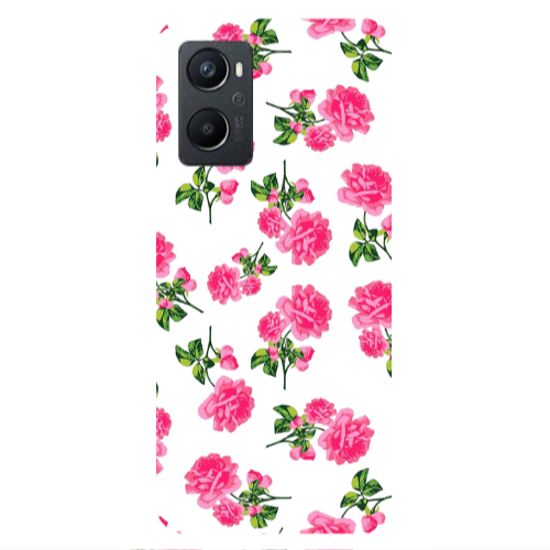 Oppo A 96 Roses White Transparent Silicone TPU Θήκη
