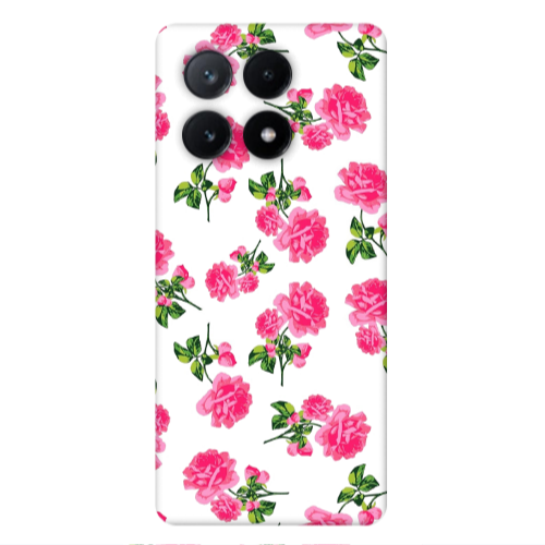 Xiaomi Poco X6Pro 5G Roses White Transparent Silicone TPU Θήκη
