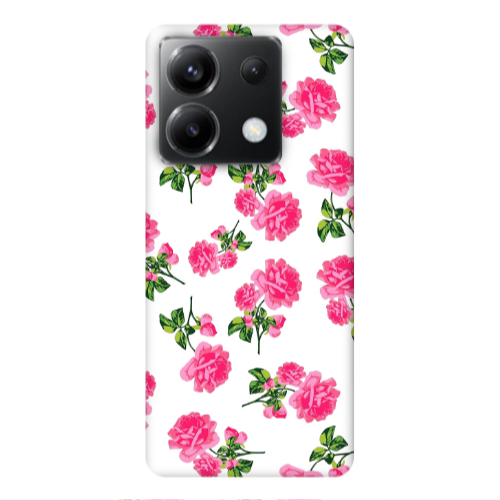 Xiaomi Poco X6 5G Roses White Transparent Silicone TPU Θήκη
