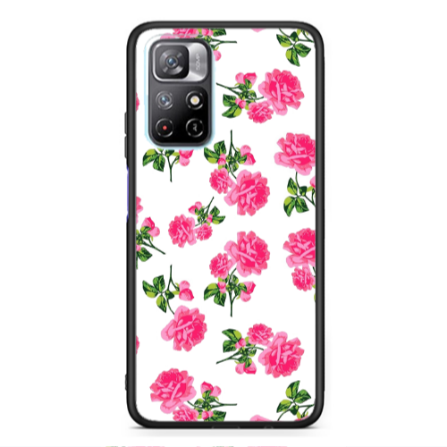Xiaomi Poco M4 Pro 5G Roses White Black Glossy Θήκη