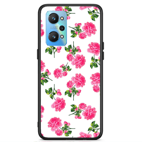 Realme Gt Neo 2 Roses White Black Glossy Θήκη