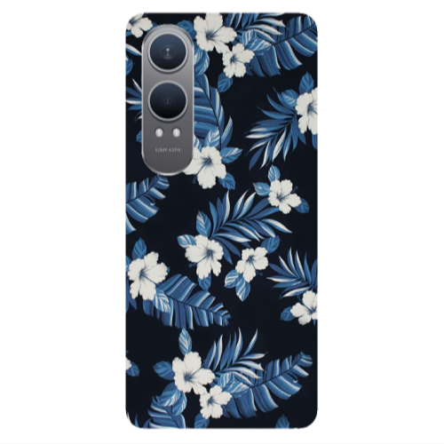 Oneplus Nord Ce 4 lite flower blue laves Transparent Silicone TPU Θήκη