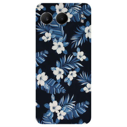 Oneplus Nord 4 flower blue laves Transparent Silicone TPU Θήκη