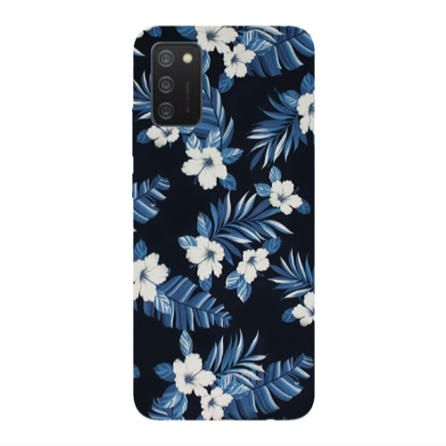 Samsung A03S flower blue laves Transparent Silicone TPU Θήκη
