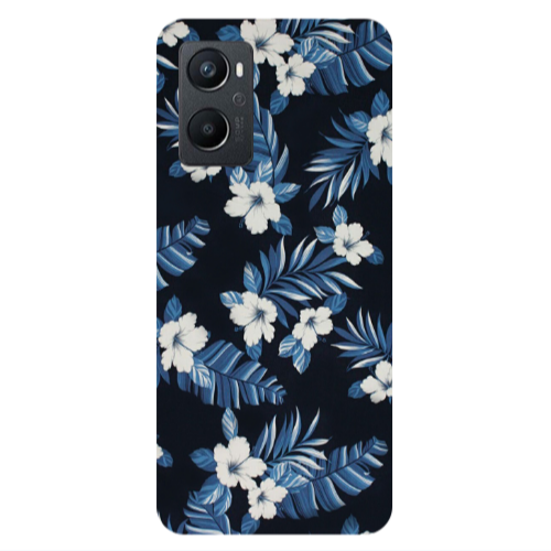 Oppo A 96 flower blue laves Transparent Silicone TPU Θήκη
