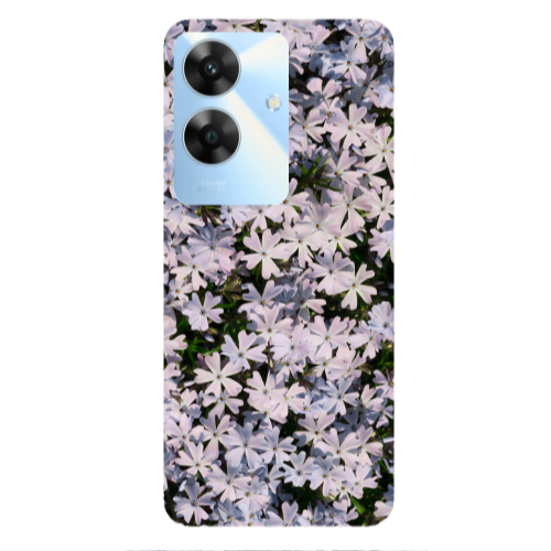Realme Note 60 Flowers white Transparent Silicone TPU Θήκη