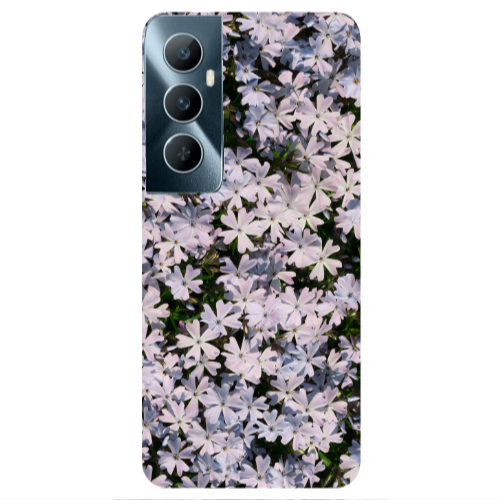Realme C65 Flowers white Transparent Silicone TPU Θήκη