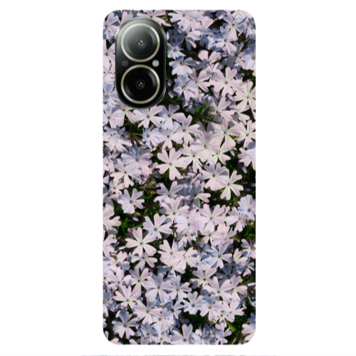 Realme C67 Flowers white Transparent Silicone TPU Θήκη