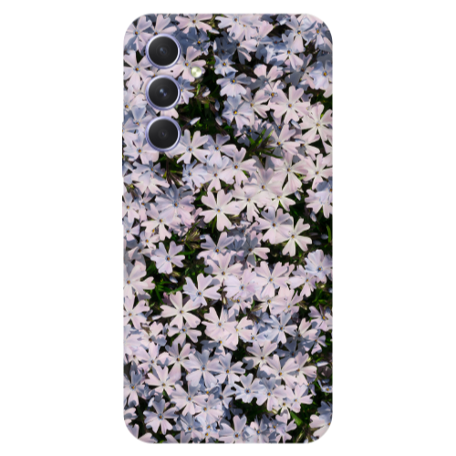 Samsung A56 Flowers white Transparent Silicone TPU Θήκη