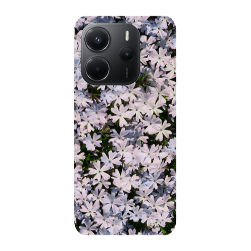 Xiaomi Redmi Note 14 Flowers white Transparent Silicone TPU Θήκη