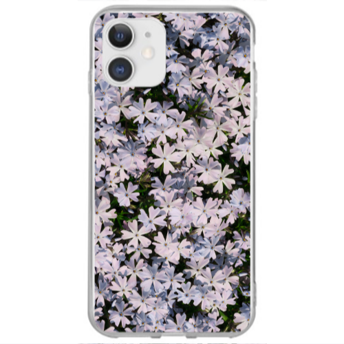 Apple iPhone 12 Flowers white Transparent Silicone TPU Θήκη