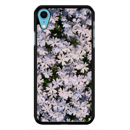 Apple iPhone Xr Flowers white Black Glossy Θήκη