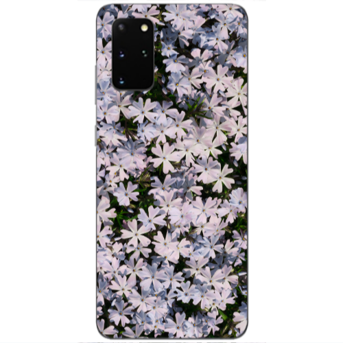 Samsung S20 Plus Flowers white Transparent Silicone TPU Θήκη