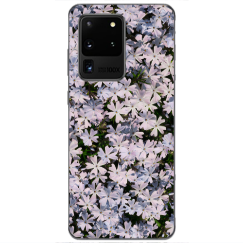 Samsung S20 Ultra Flowers white Transparent Silicone TPU Θήκη