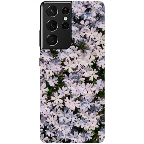 Samsung S21 Ultra Flowers white Transparent Silicone TPU Θήκη
