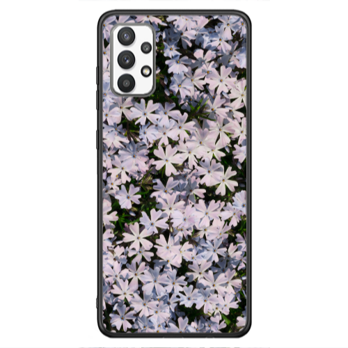 Samsung A13 4G Flowers white Black Glossy Θήκη