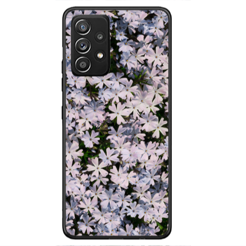 Samsung A53 Flowers white Black Glossy Θήκη