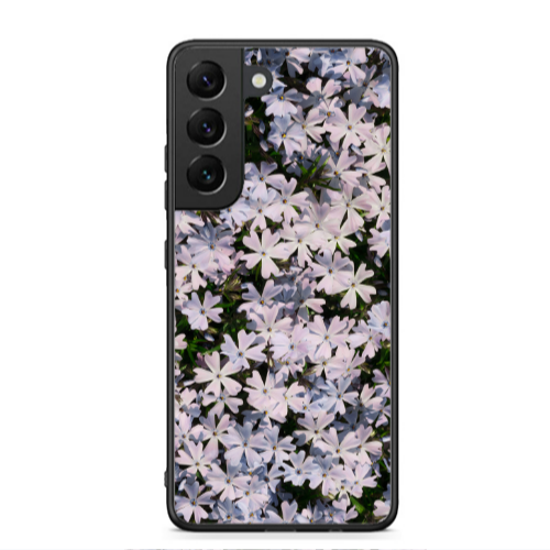 Samsung S22 Plus Flowers white Black Glossy Θήκη