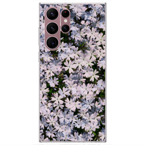 Samsung S22 Ultra Flowers white Transparent Silicone TPU Θήκη