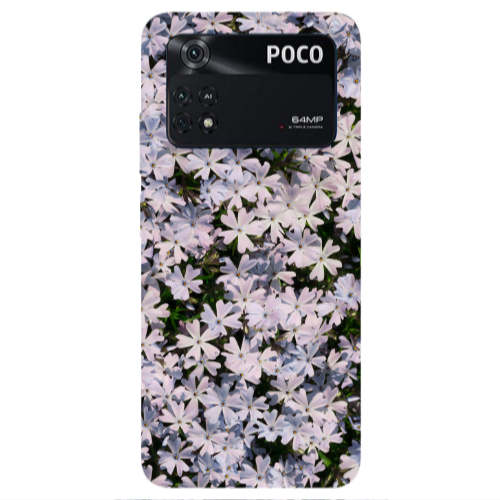 Xiaomi Poco M4 Pro 4G Flowers white Transparent Silicone TPU Θήκη