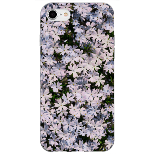 Apple iPhone 7 Flowers white Transparent Silicone TPU Θήκη