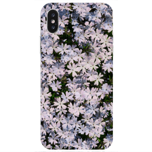 Apple iPhone Xs Flowers white Transparent Silicone TPU Θήκη