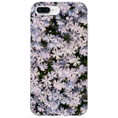 Apple iPhone 7 Plus Flowers white Transparent Silicone TPU Θήκη