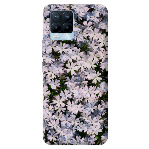 Realme 8 Pro Flowers white Transparent Silicone TPU Θήκη