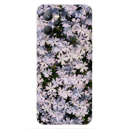 Realme C35 Flowers white Transparent Silicone TPU Θήκη