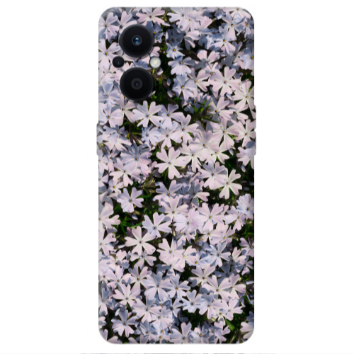 Oppo Reno 7 Lite Flowers white Transparent Silicone TPU Θήκη