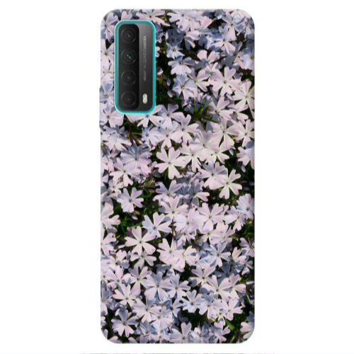 Huawei P Smart 2021 Flowers white Transparent Silicone TPU Θήκη