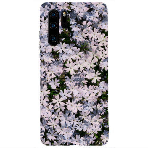 Huawei P30 Pro Flowers white Transparent Silicone TPU Θήκη