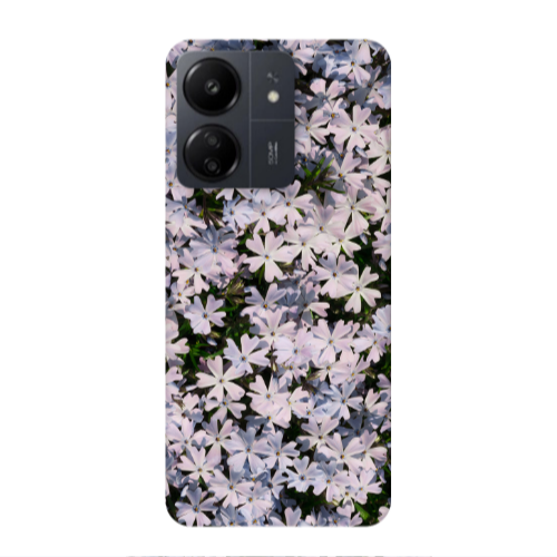 Xiaomi Redmi 13C Flowers white Transparent Silicone TPU Θήκη