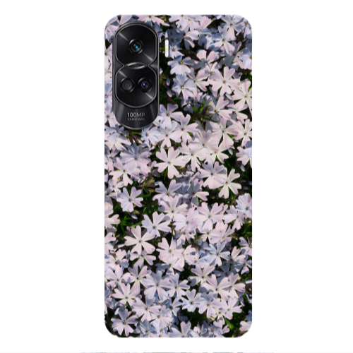 Honor 90 Lite 5G Flowers white Transparent Silicone TPU Θήκη