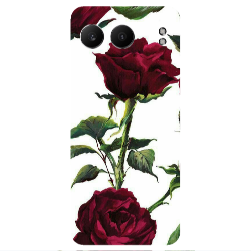 Oneplus Nord 4 Stemmed rose Transparent Silicone TPU Θήκη