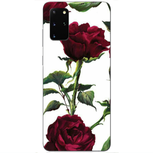 Samsung S20 Plus Stemmed rose Transparent Silicone TPU Θήκη