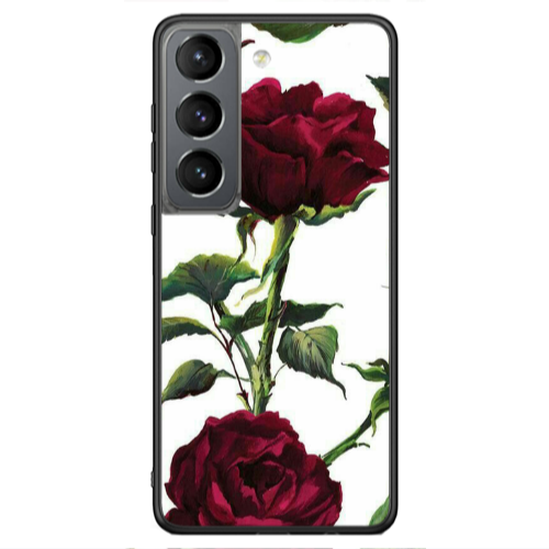 Samsung S21 Ultra Stemmed rose Black Glossy Θήκη
