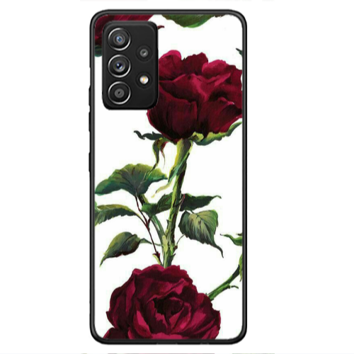 Samsung A33 Stemmed rose Black Glossy Θήκη