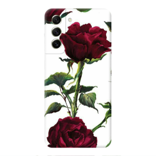 Samsung S22 Stemmed rose Transparent Silicone TPU Θήκη