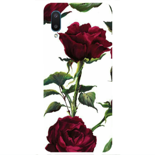 Samsung A02 Stemmed rose Transparent Silicone TPU Θήκη