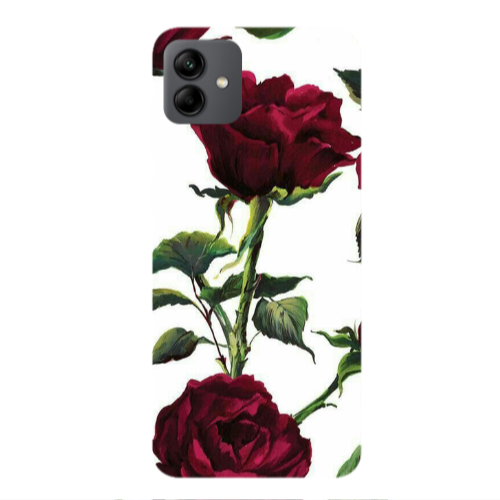 Samsung A04 Stemmed rose Transparent Silicone TPU Θήκη